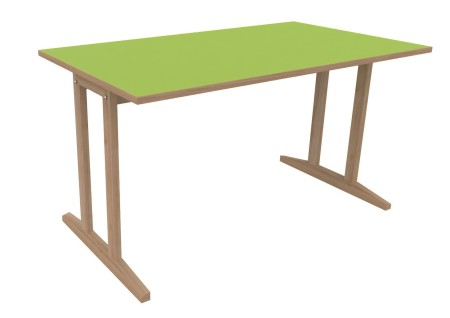 Table Soline piètement à dégagement latéral - 140x80 cm
